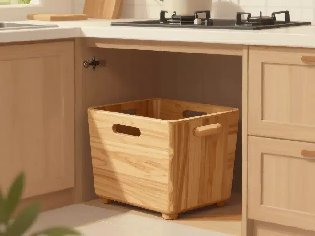 atouts poubelle cuisine bois harmonie quotidienne