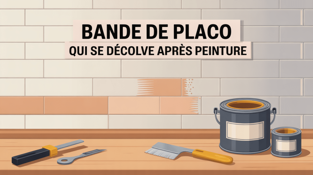bande placo qui se décolle après peinture sur mur, outils réparation