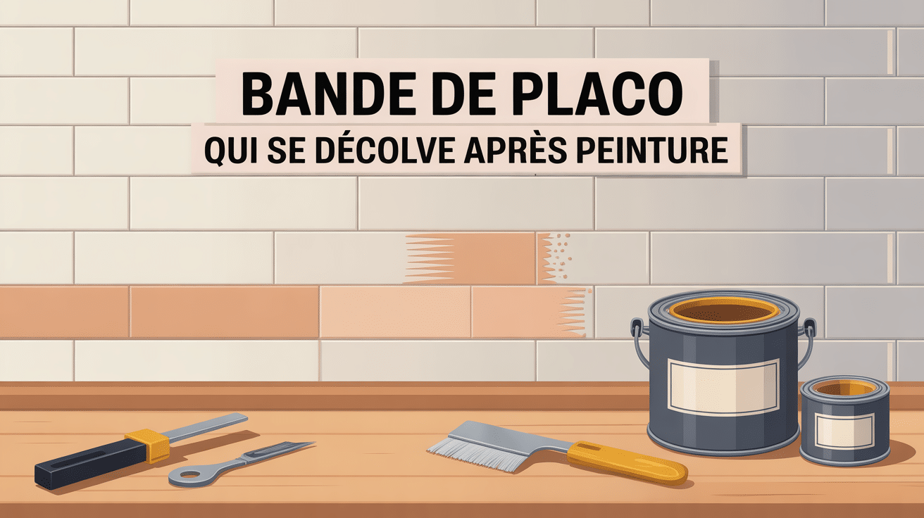 bande placo qui se décolle après peinture sur mur, outils réparation