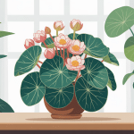 bégonia nénuphar en intérieur au feuillage graphique