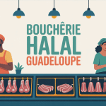 illustration boucherie halal guadeloupe moderne famille achats