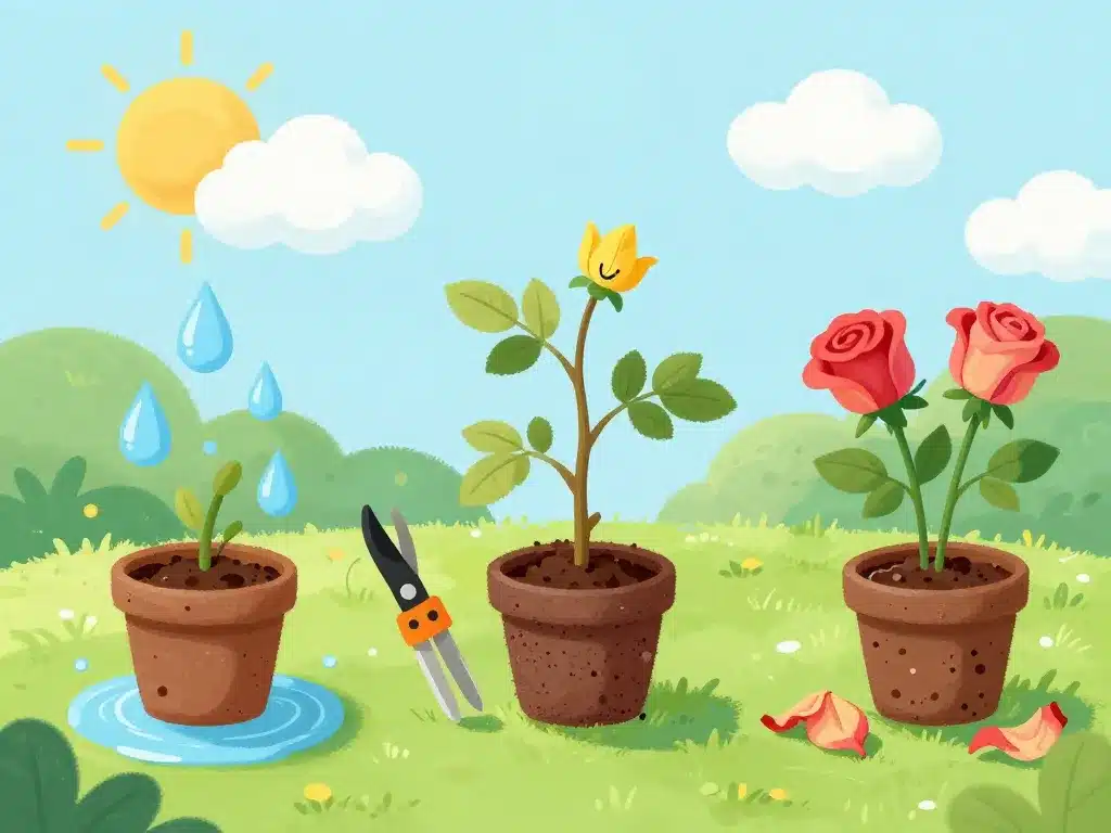 illustration conditions bouture rosier pomme de terre