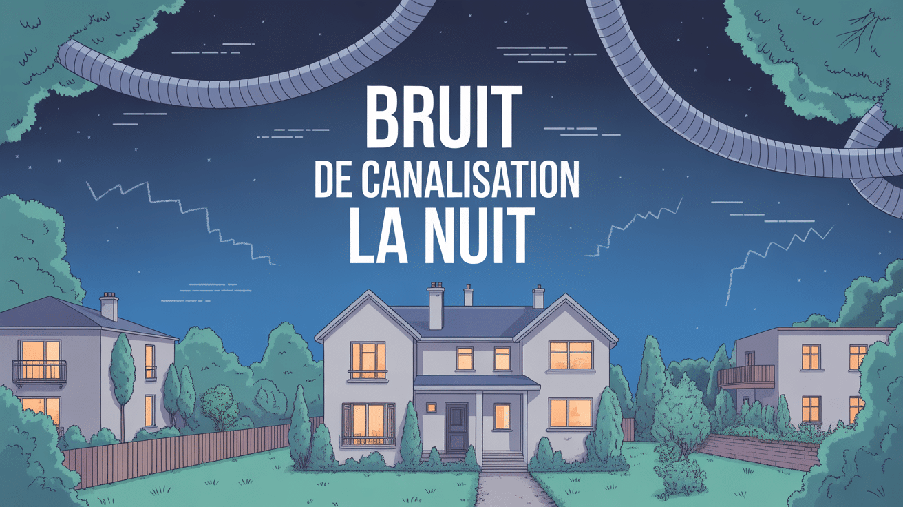 illustration bruit de canalisation la nuit maison