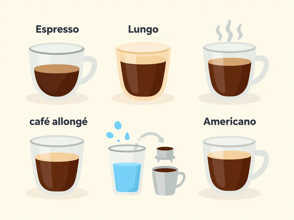 diagramme cafe allonge espresso lungo americano
