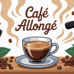 illustration cafe allonge grande tasse grains espresso vapeur