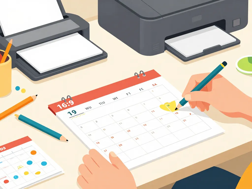 calendrier familial à imprimer personnalisation bureau organisation