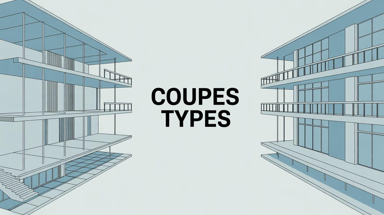 illustration coupe types bâtiment coupe longitudinale transversale