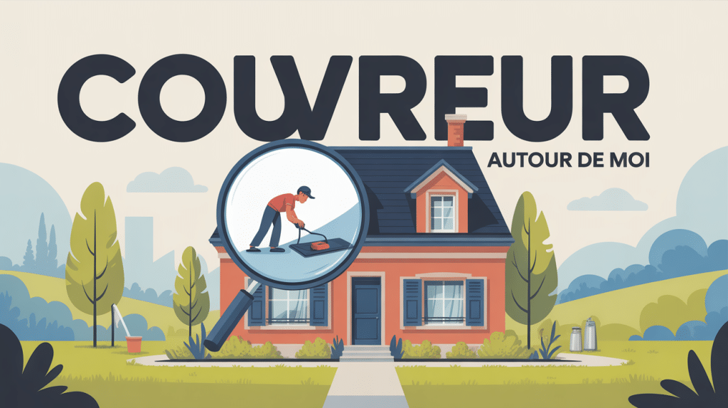 illustration couvreur autour de moi maison loupe