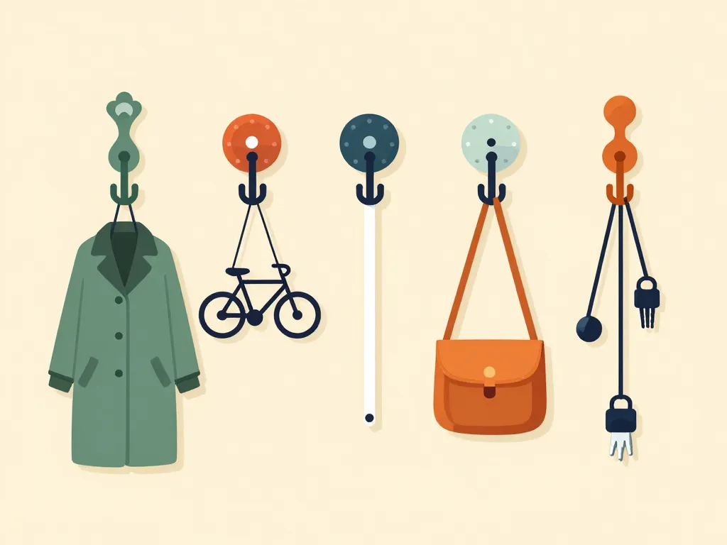 différents types de crochet mural et leurs usages