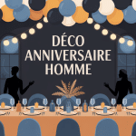 deco anniversaire homme, fête élégante pour adulte