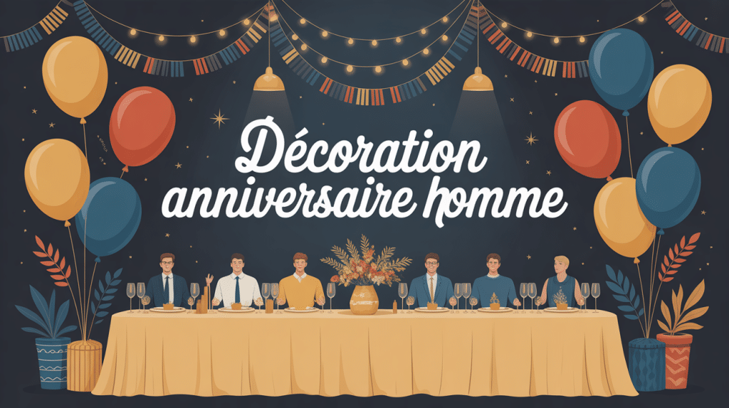 décoration anniversaire homme table festive chic et élégante