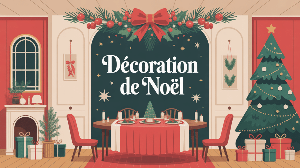 Decoration de noel elegante et chaleureuse dans un interieur moderne