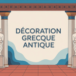 Illustration décoration grecque antique intérieure élégante