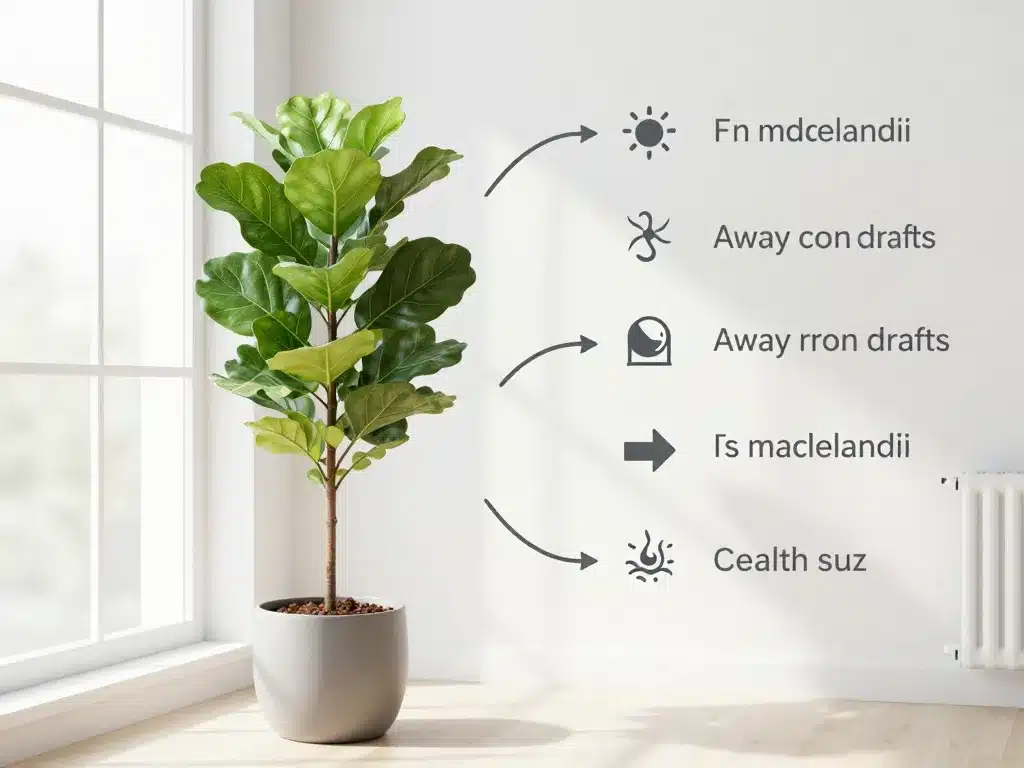 ficus maclellandii schema emplacement ideal luminosité interieur