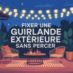 fixer guirlande extérieur sans percer sur terrasse balcon façade