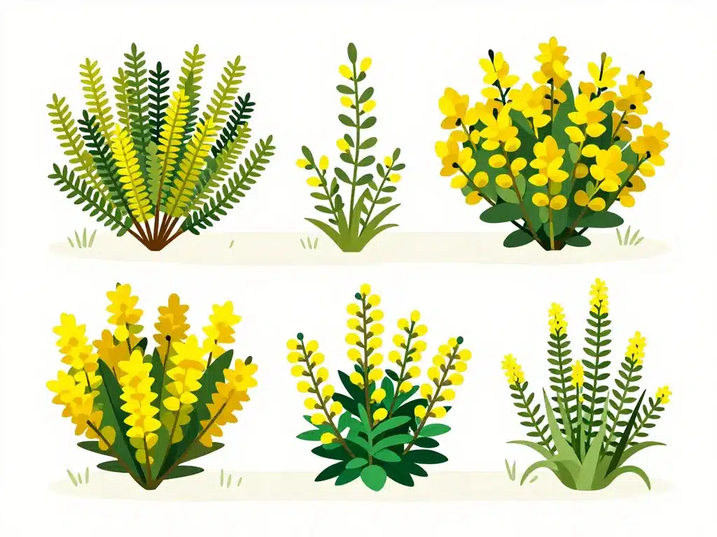 arbuste haie chemin fleur jaune sauvage