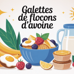 illustration galettes de flocons d avoine bol et ingrédients