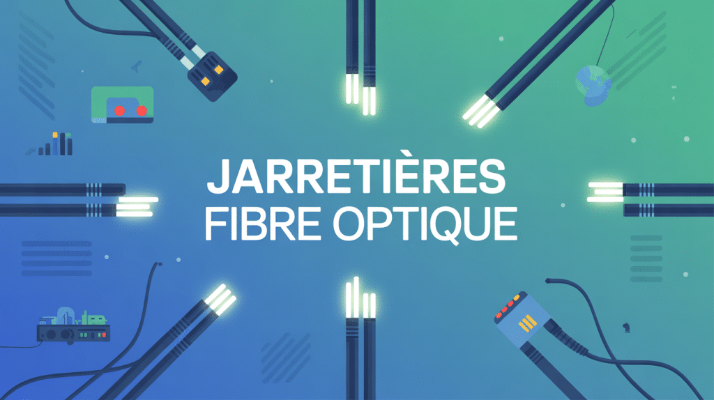 illustration jarretières fibre optique réseau informatique