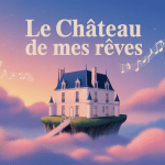 le château de mes rêves que sont-ils devenus image poétique avec château et notes de musique