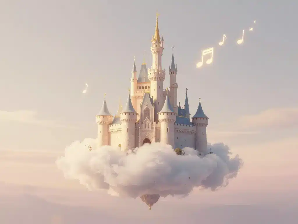 le château de mes rêves que sont-ils devenus symbolique château flottant et notes musicales