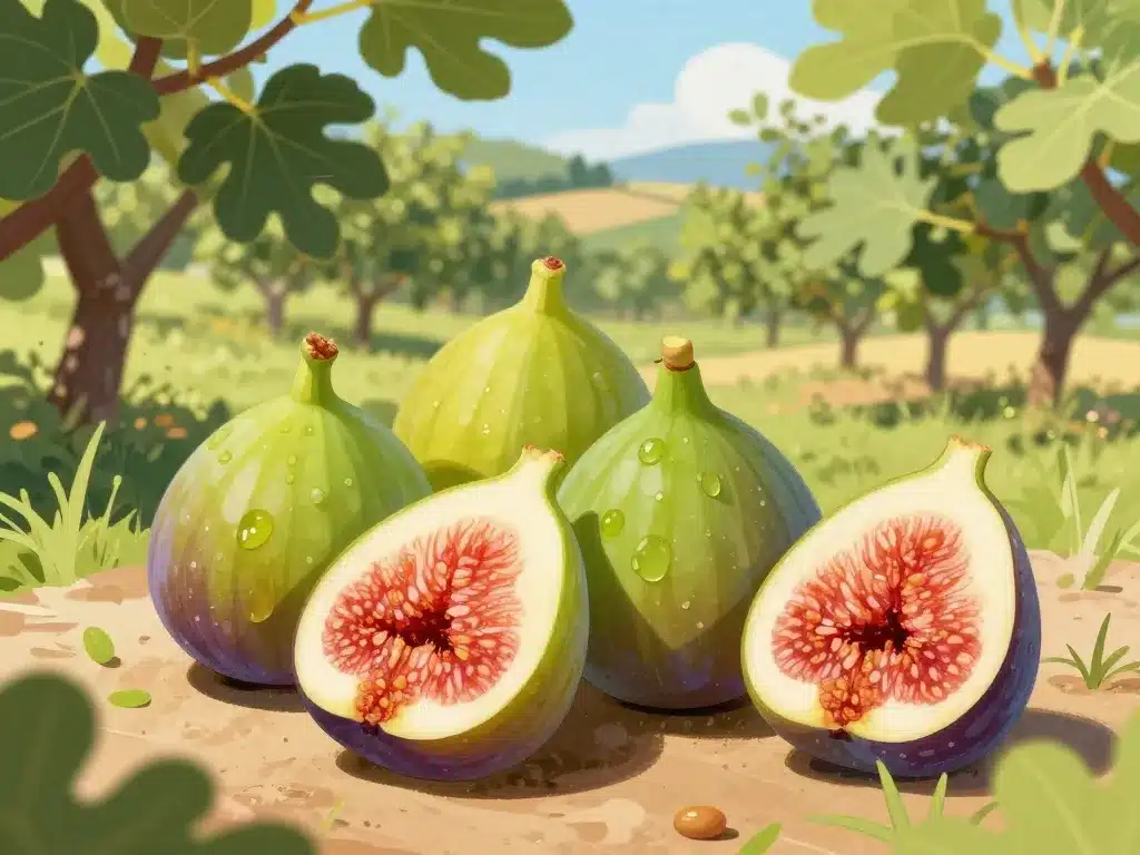 figues vertes italiennes le vert potelé d’italie verger méditerranéen