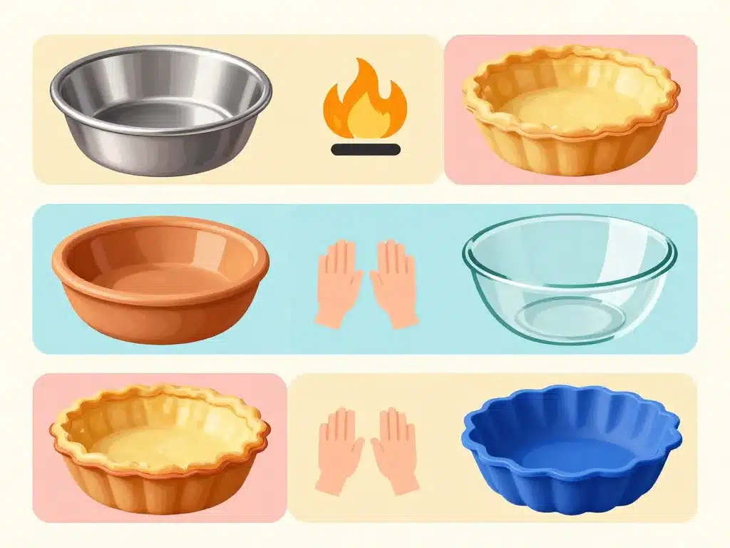 moule a tarte métal céramique verre silicone comparatif