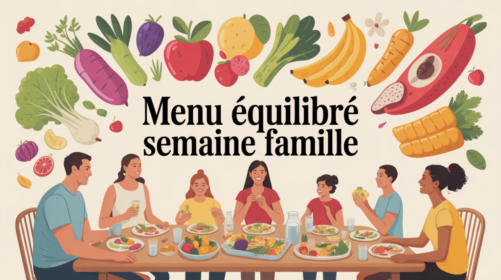 menu équilibré semaine pour famille pdf famille réunie autour de la table