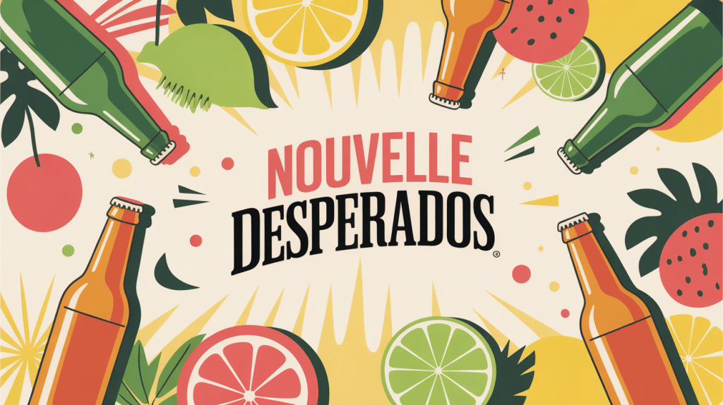 illustration festive nouvelle desperados bières aromatisées