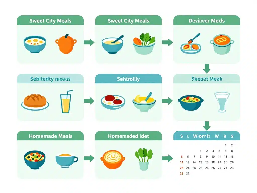 planning repas équilibré alimentation sweet city