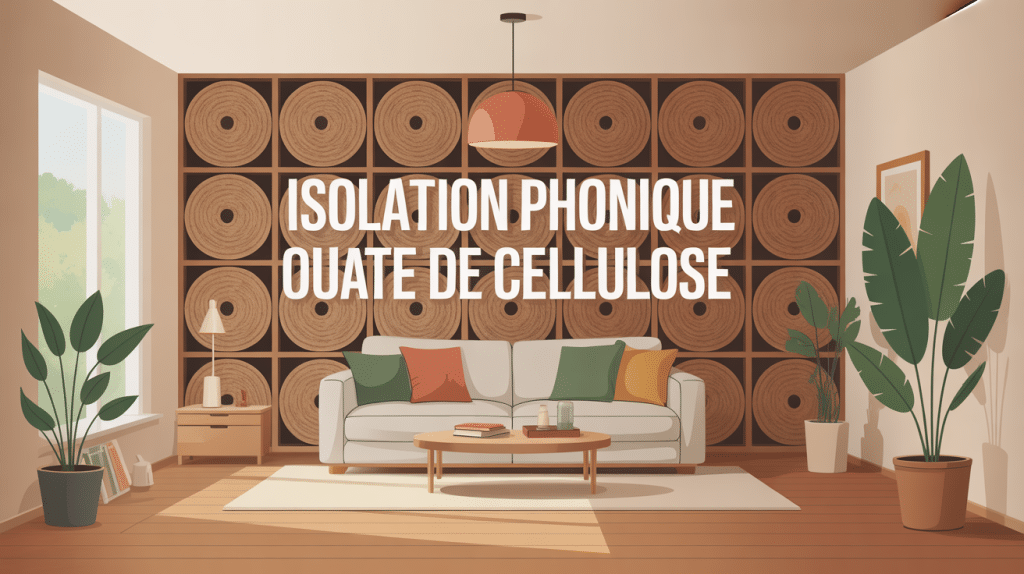 ouate de cellulose isolation phonique vue maison moderne