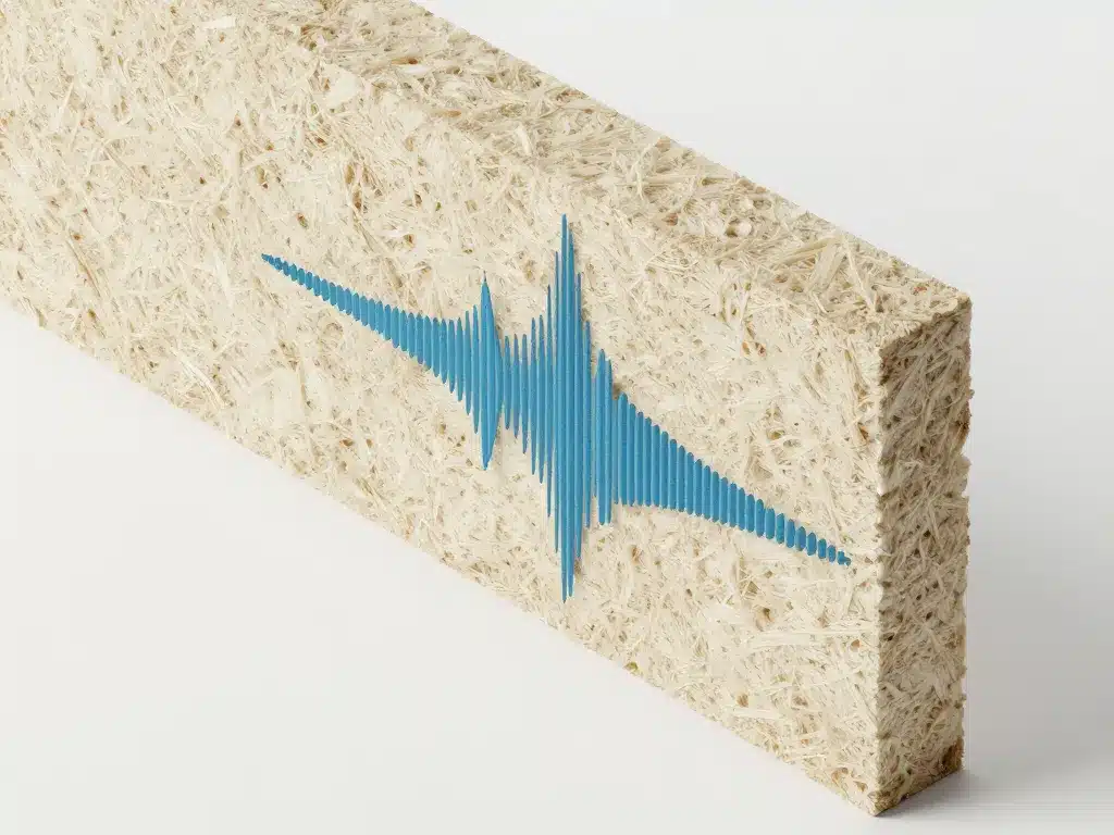 ouate de cellulose isolation phonique diagramme acoustique