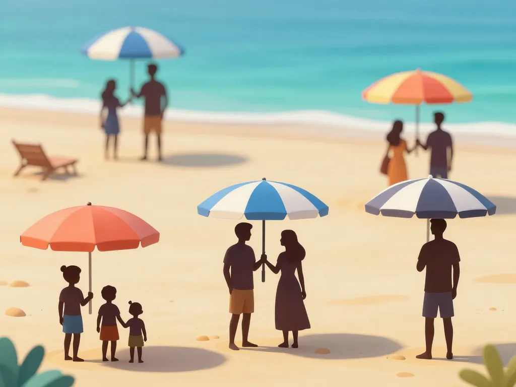 parasol plage famille couple choix utilisations