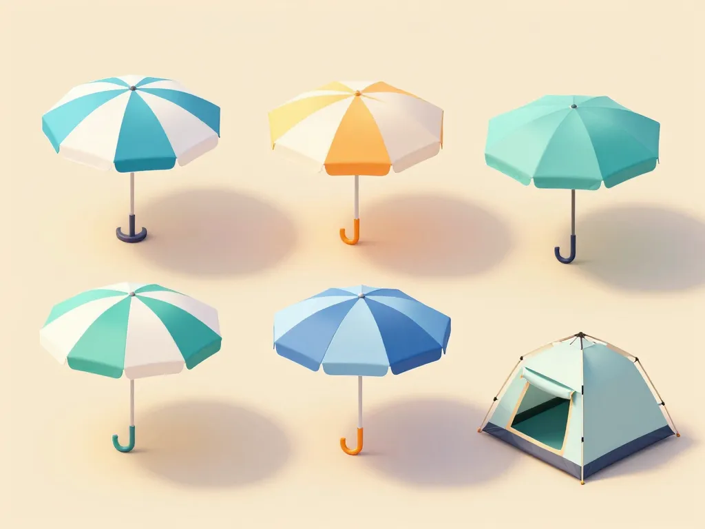 différents parasols plage caractéristiques comparaison