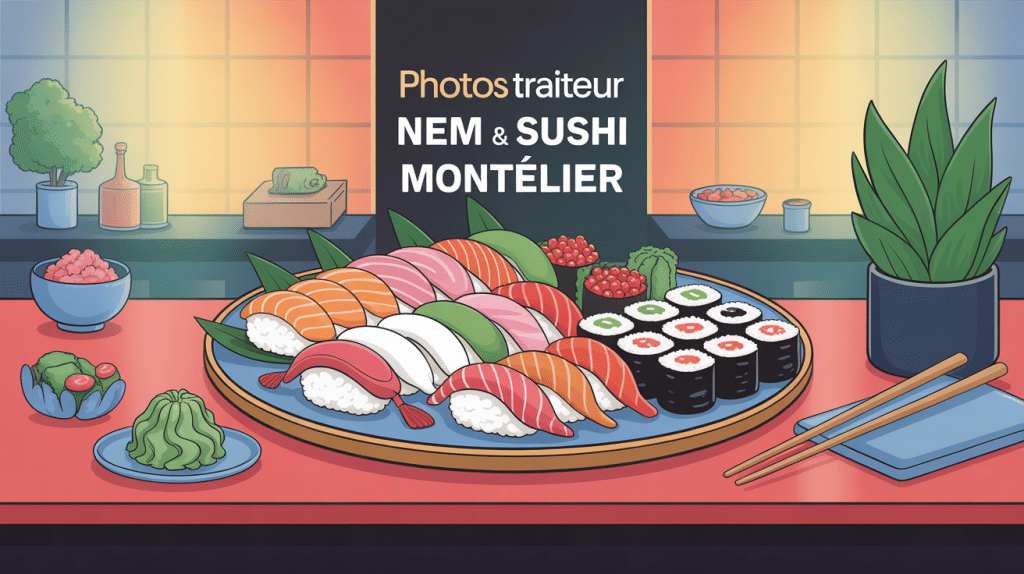 photos de traiteur nem&sushi montélier grand plateau convivial