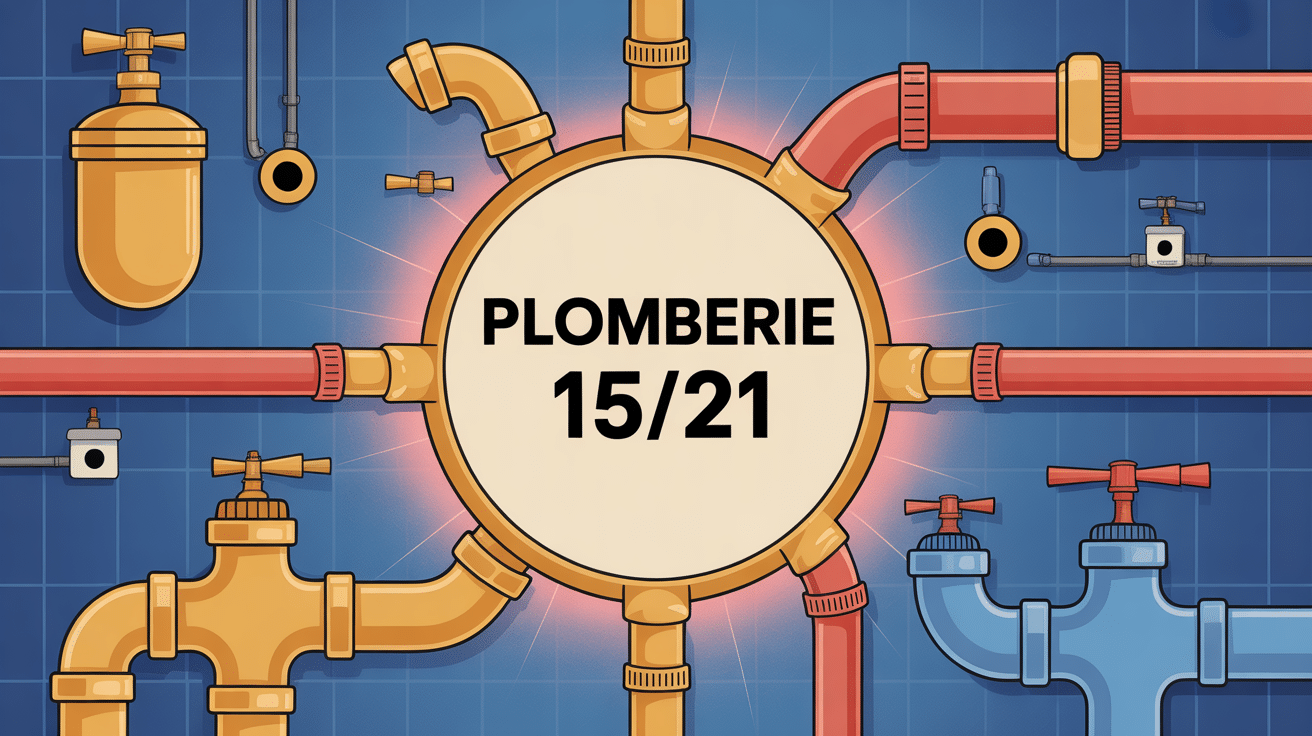 illustration plomberie 15/21 diamètres raccords