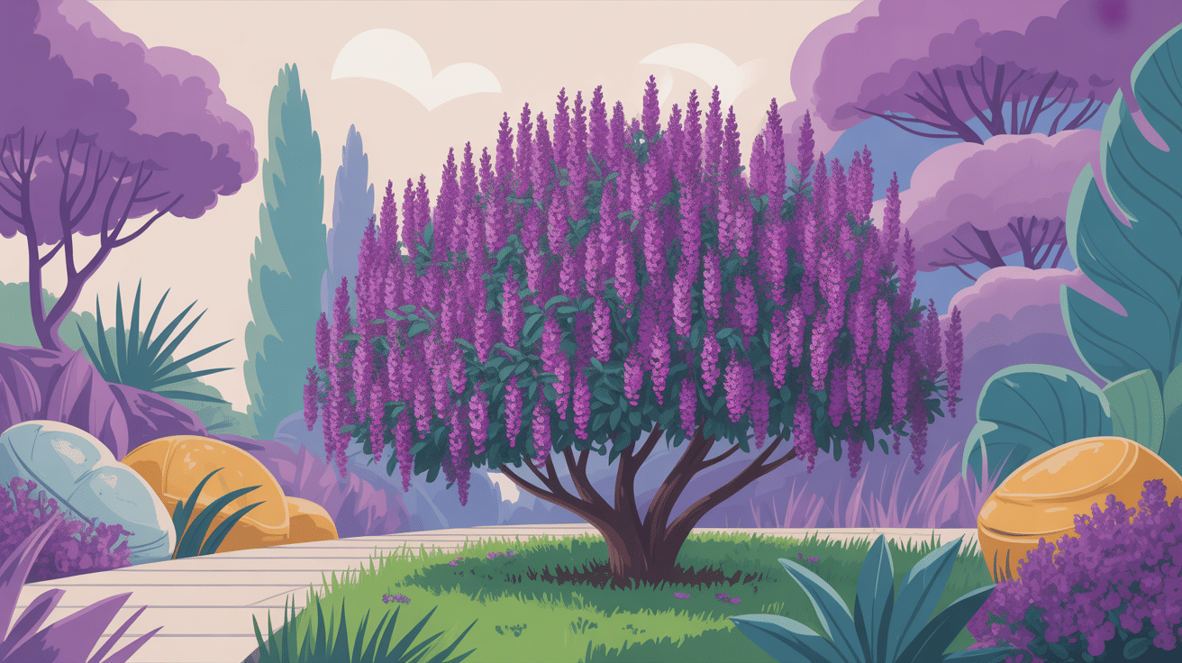 polygala myrtifolia durée de vie arbuste en fleur illustration jardin