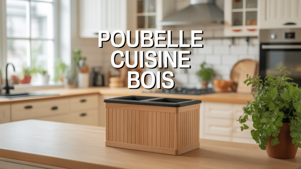 poubelle cuisine bois esthétique et pratique dans cuisine moderne