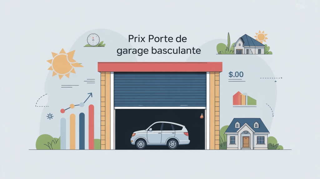 illustration prix de porte de garage basculante moderne