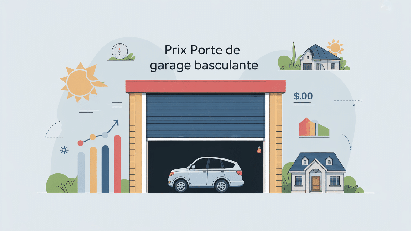 illustration prix de porte de garage basculante moderne