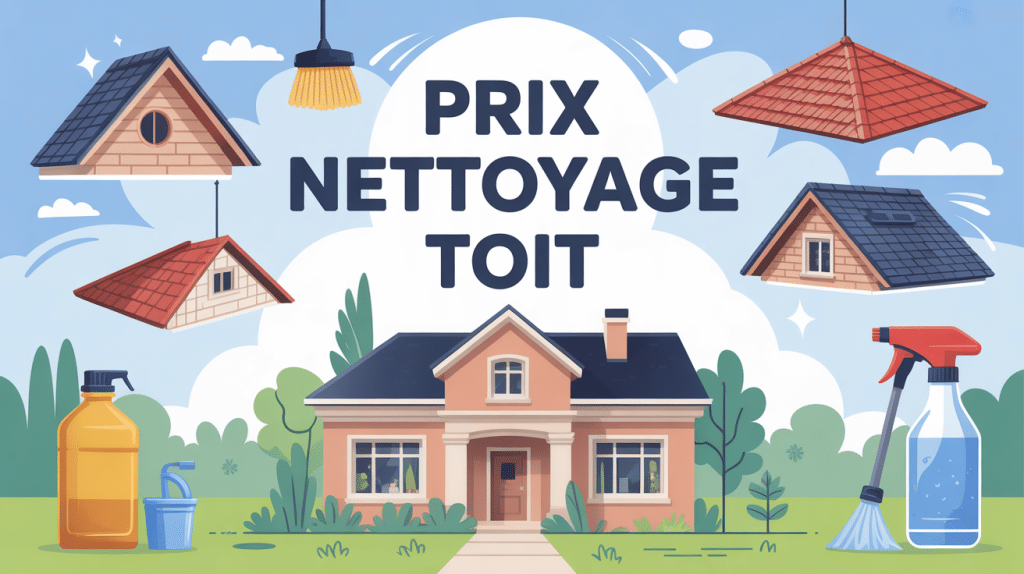 prix pour nettoyer un toit maison illustration