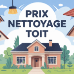 prix pour nettoyer un toit maison illustration