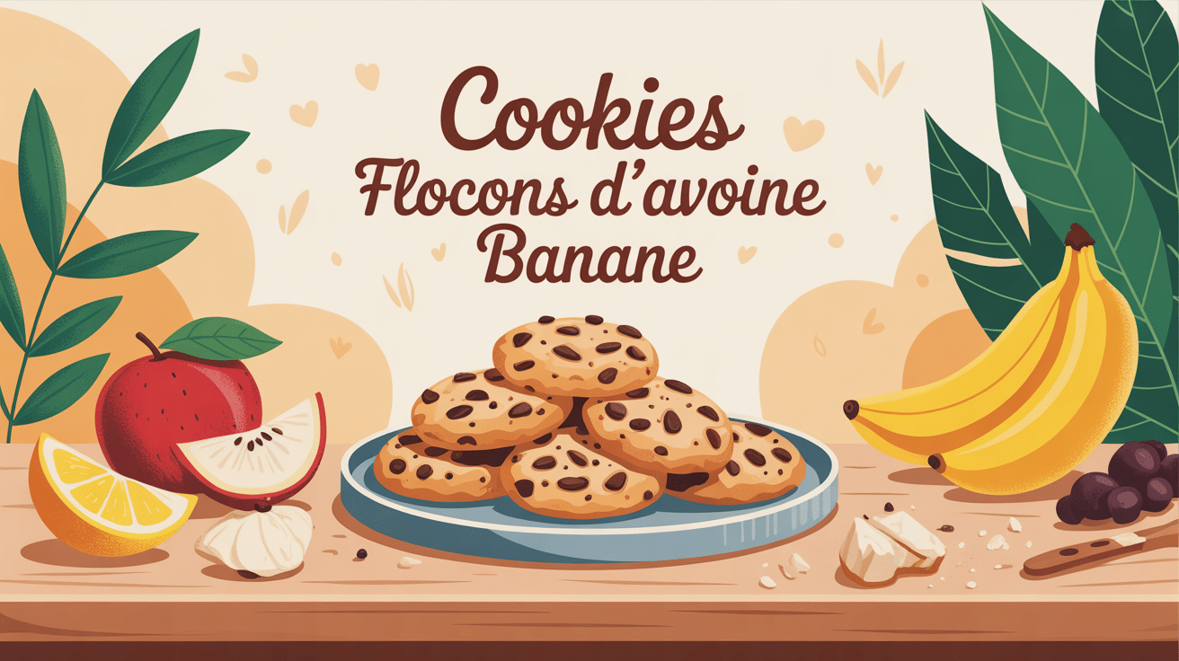 recette cookies flocons d avoine banane cookies moelleux table ambiance chaleureuse