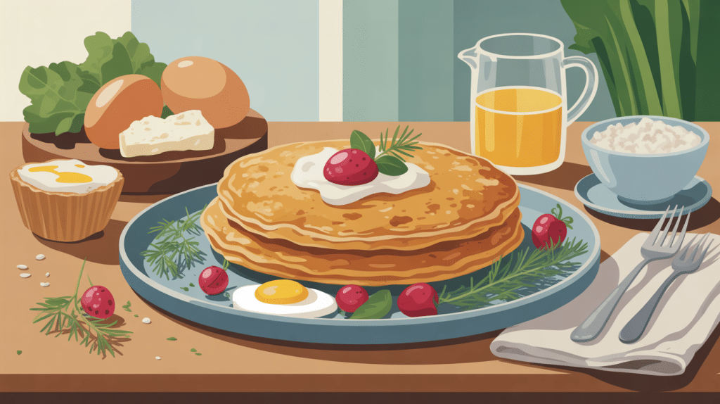 recette galettes son d'avoine maison assiette et ingrédients