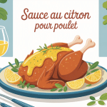 Poulet sauce au citron avec quartiers de citron repas convivial