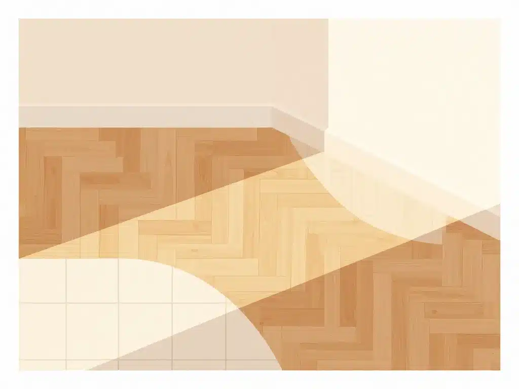 sol melange parquet et carrelage harmonie