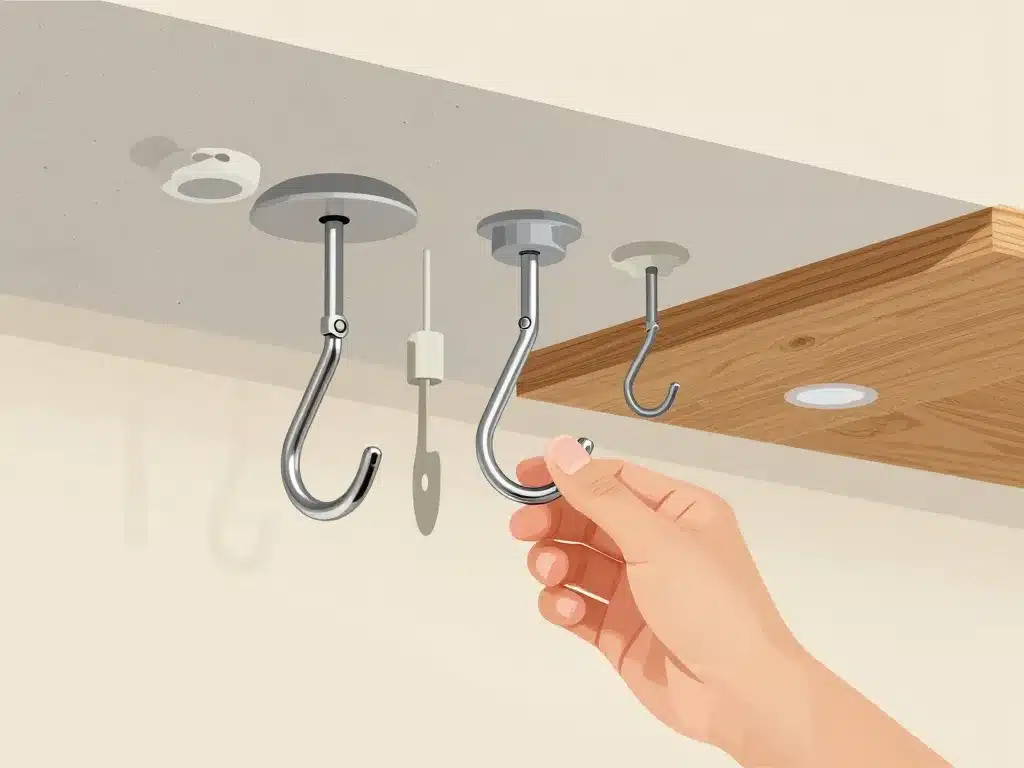 Suspension crochet choix crochets et plafonds