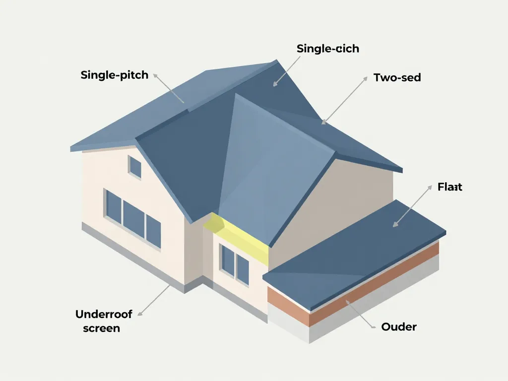 diagramme types toiture maison