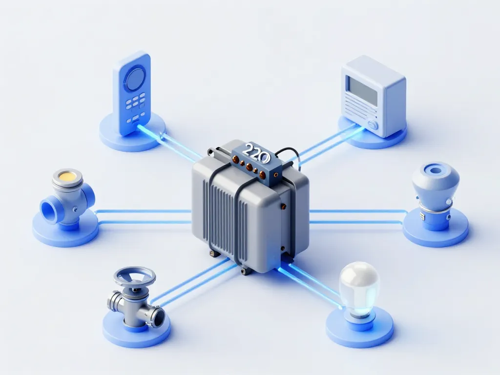 Schéma de concept transformateur 220v 24vac et applications