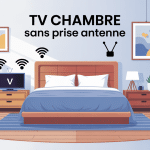 Illustration tv chambre sans prise antenne et options de connexion modernes