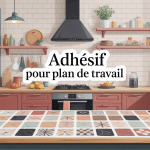adhesif pour plan de travail rénové motifs cuisine moderne